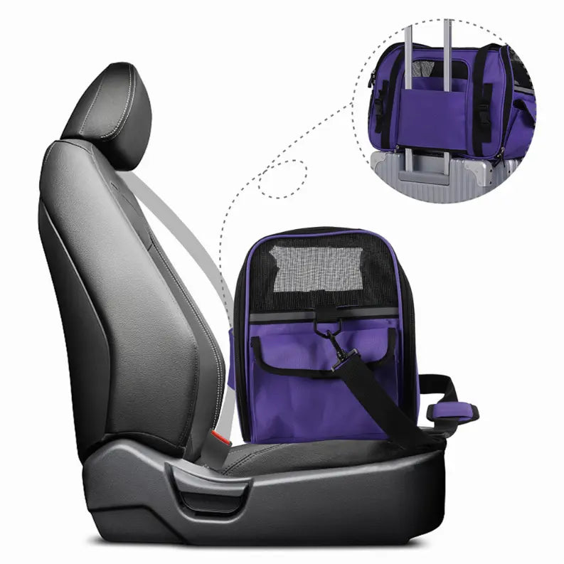 JESPET Soft-Sided Kennel Pet Carrier for Small Dogs, Cats, Puppy, Airline Approved Cat Carriers Dog Carrier Collapsible, Travel Handbag & Car Seat JESPET