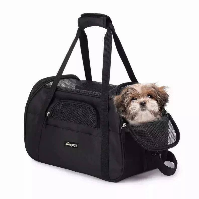 JESPET Soft-Sided Kennel Pet Carrier for Small Dogs, Cats, Puppy, Airline Approved Cat Carriers Dog Carrier Collapsible, Travel Handbag & Car Seat JESPET
