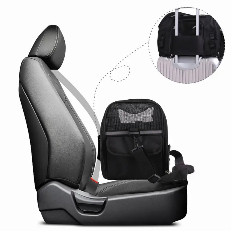 JESPET Soft-Sided Kennel Pet Carrier for Small Dogs, Cats, Puppy, Airline Approved Cat Carriers Dog Carrier Collapsible, Travel Handbag & Car Seat JESPET