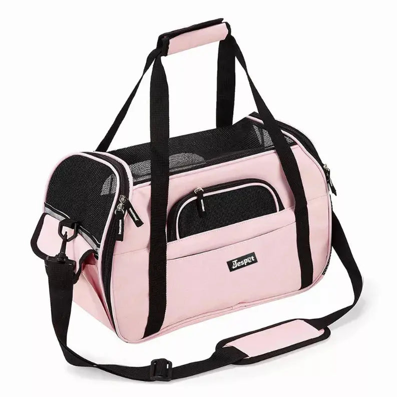 JESPET Soft-Sided Kennel Pet Carrier for Small Dogs, Cats, Puppy, Airline Approved Cat Carriers Dog Carrier Collapsible, Travel Handbag & Car Seat JESPET