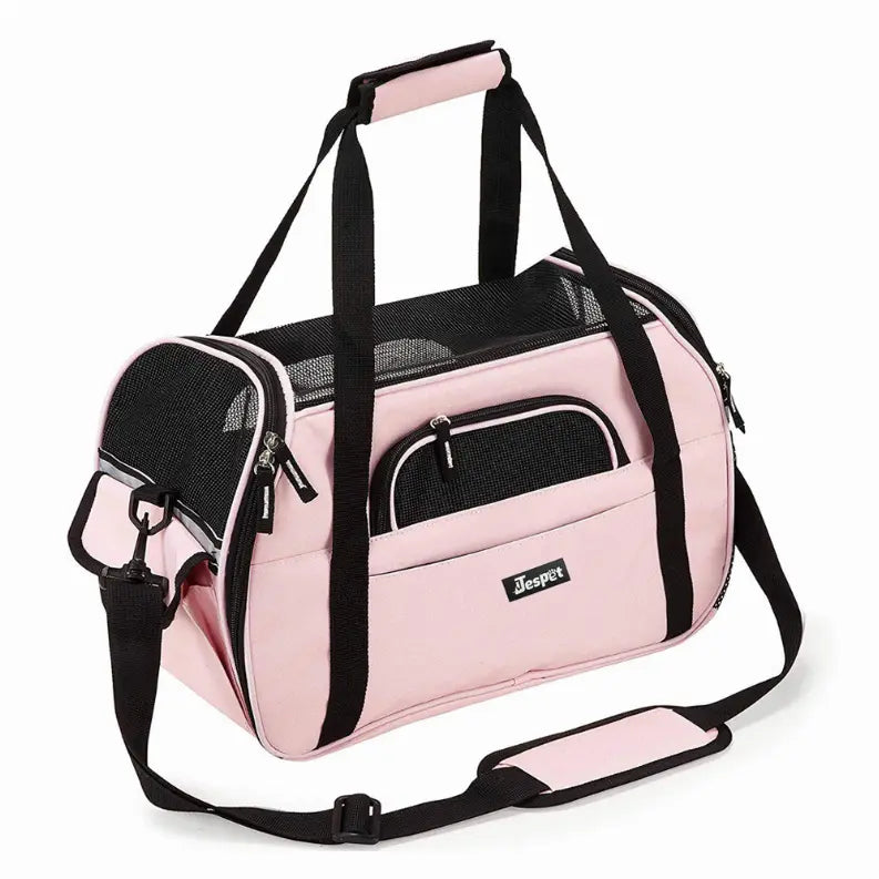 JESPET Soft-Sided Kennel Pet Carrier for Small Dogs, Cats, Puppy, Airline Approved Cat Carriers Dog Carrier Collapsible, Travel Handbag & Car Seat JESPET