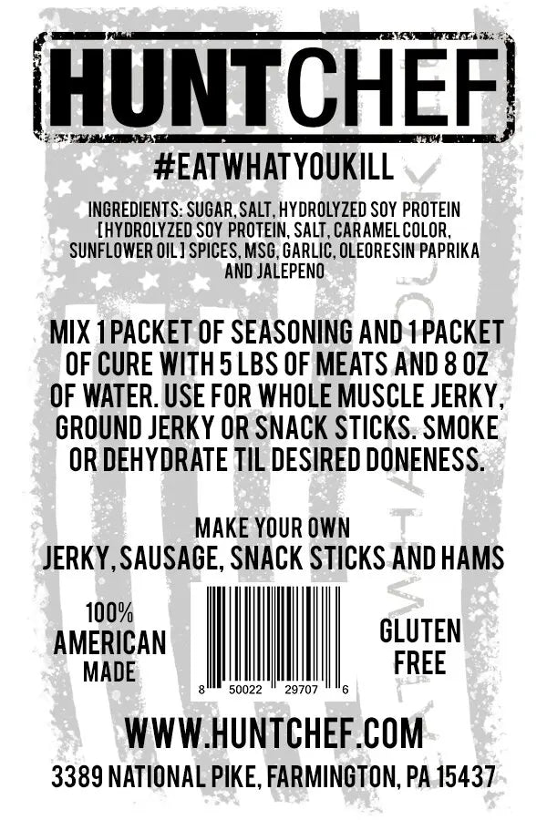 Jalapeno Jerky or Snack Stick Kit HuntChef