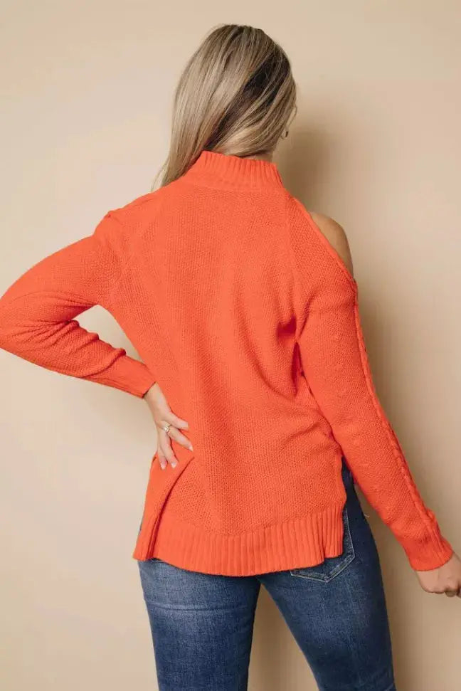 Jan Cold Shoulder Sweater Stay Warm in Style