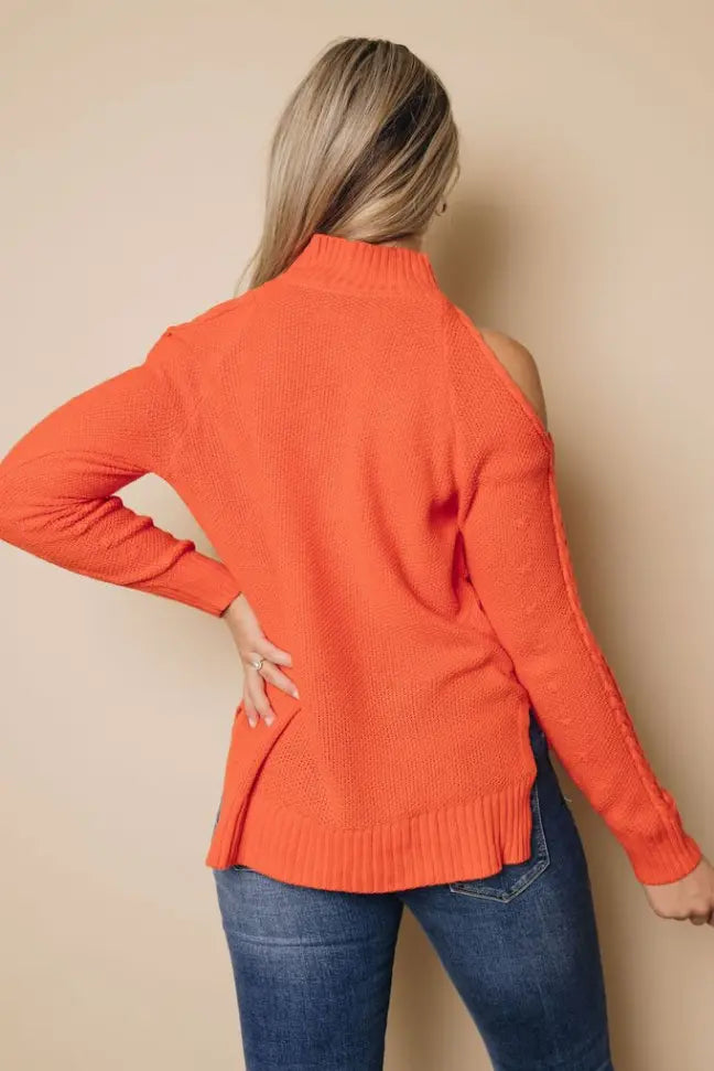 Jan Cold Shoulder Sweater Stay Warm in Style