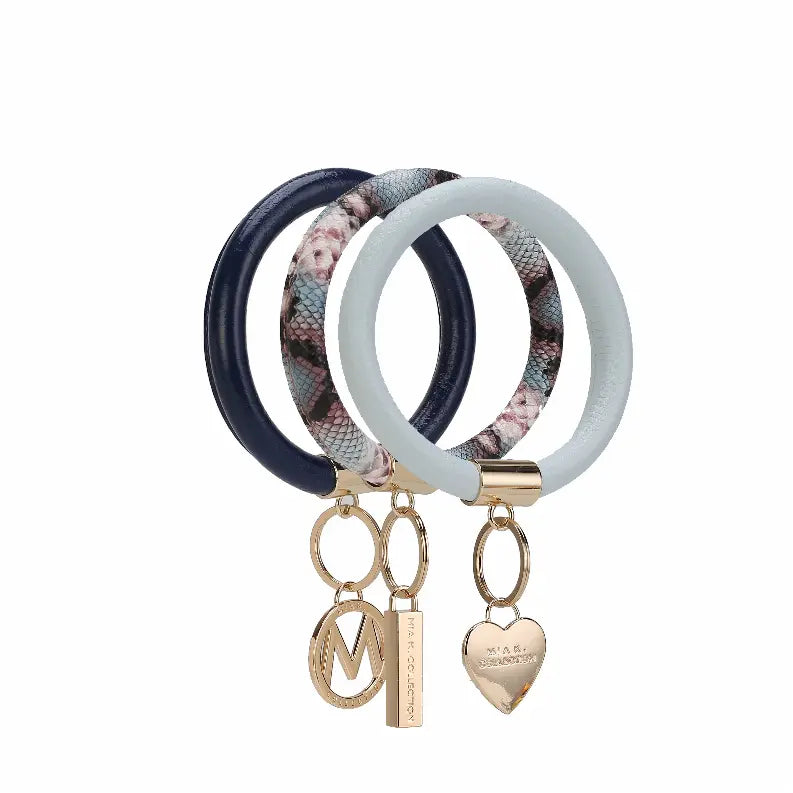 Jasmine Vegan Leather Women's Wristlet Keychain set- 3 pieces MKF Collection by Mia K.