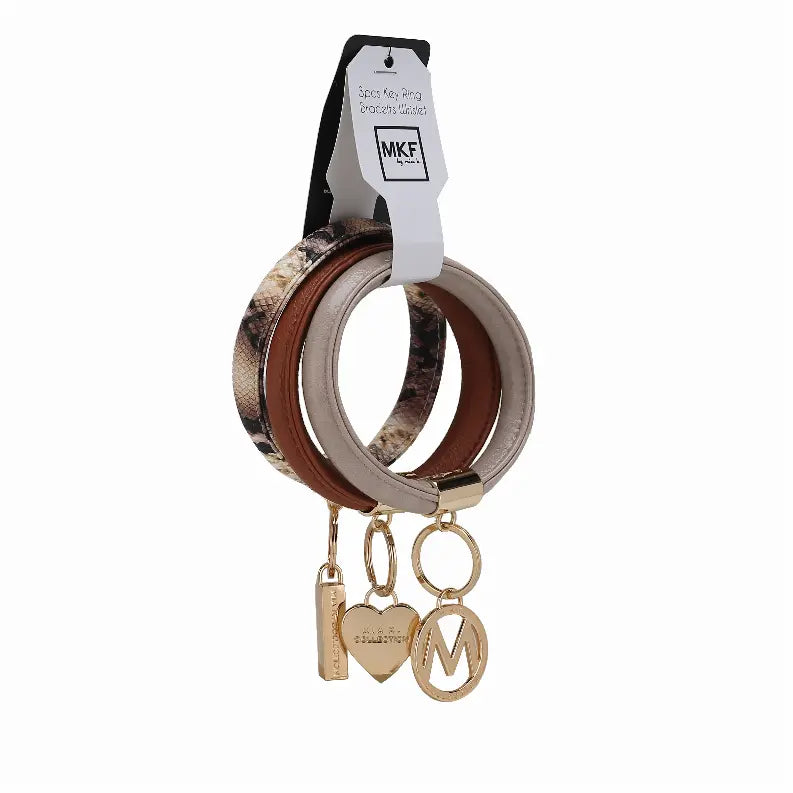 Jasmine Vegan Leather Women's Wristlet Keychain set- 3 pieces MKF Collection by Mia K.