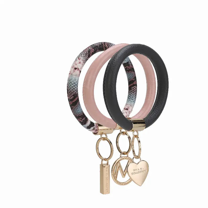 Jasmine Vegan Leather Women's Wristlet Keychain set- 3 pieces MKF Collection by Mia K.