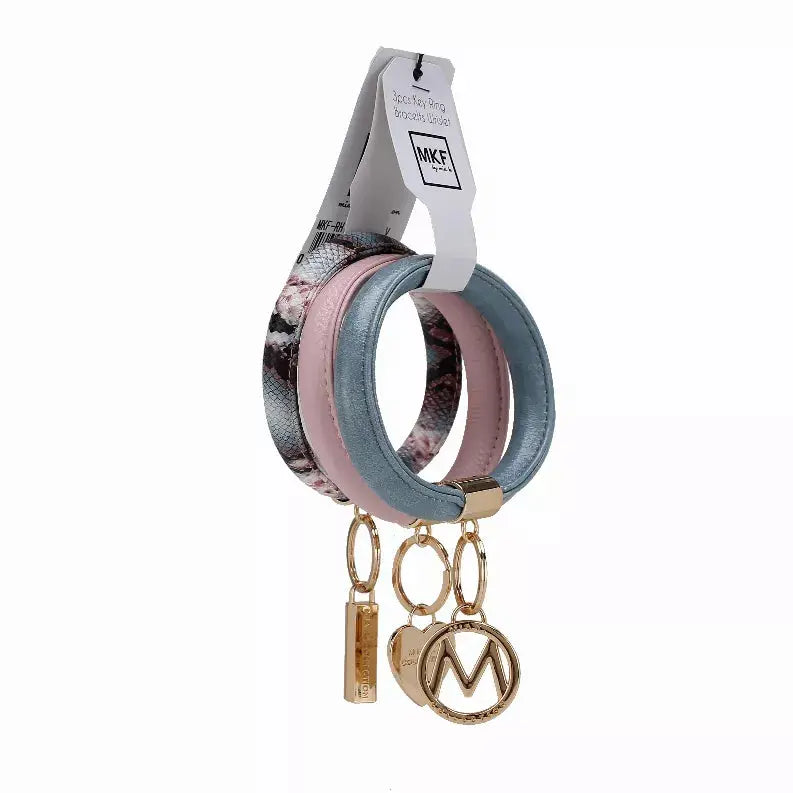 Jasmine Vegan Leather Women's Wristlet Keychain set- 3 pieces MKF Collection by Mia K.