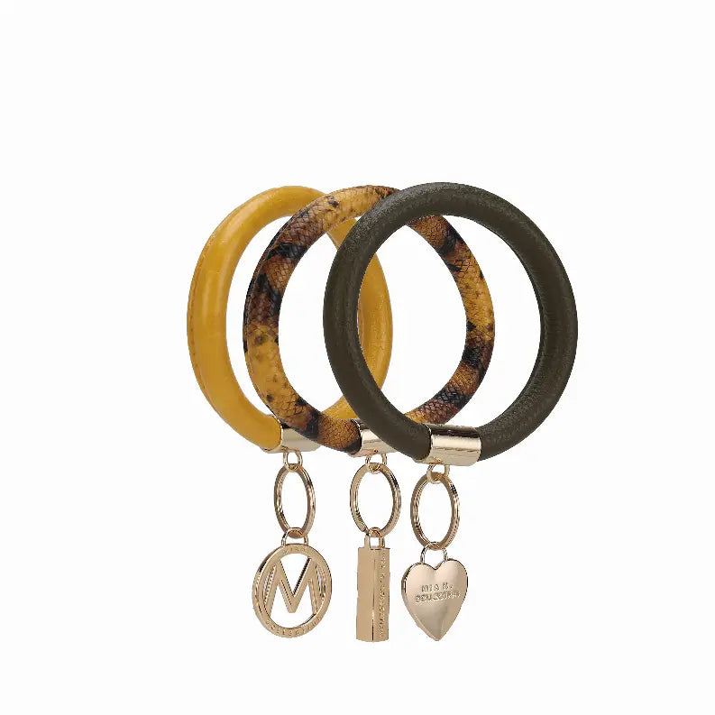 Jasmine Vegan Leather Women's Wristlet Keychain set- 3 pieces MKF Collection by Mia K.