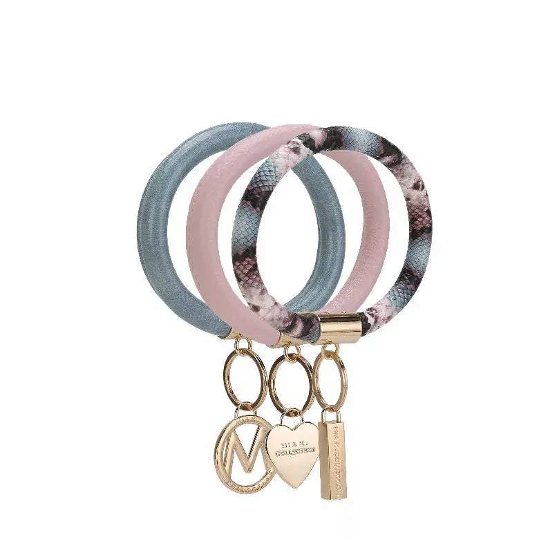 Jasmine Vegan Leather Women's Wristlet Keychain set- 3 pieces MKF Collection by Mia K.