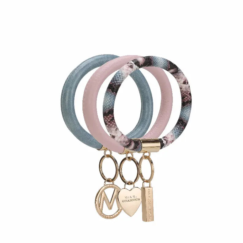 Jasmine Vegan Leather Women's Wristlet Keychain set- 3 pieces MKF Collection by Mia K.