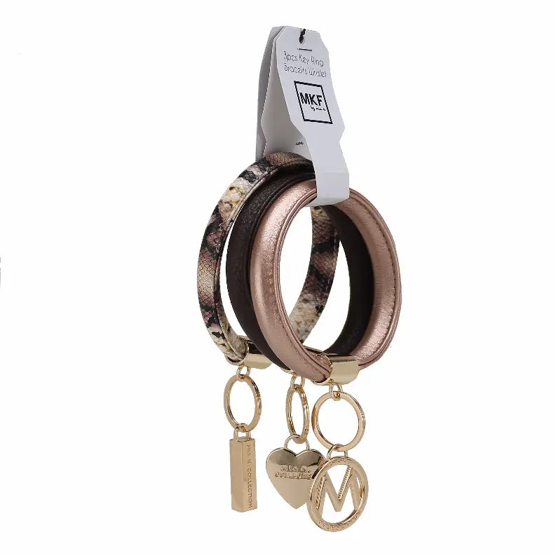 Jasmine Vegan Leather Women's Wristlet Keychain set- 3 pieces MKF Collection by Mia K.