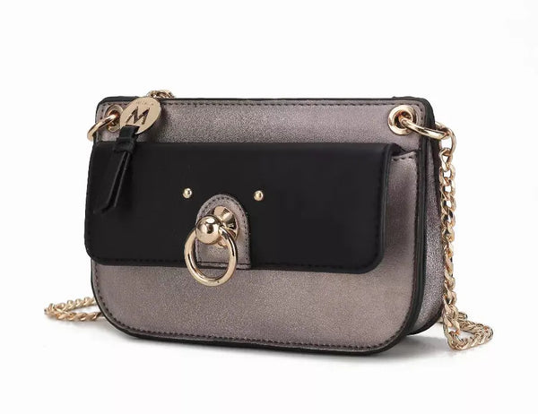 Jill Vegan Leather Women's Color Block Crossbody Bag MKF Collection by Mia K.