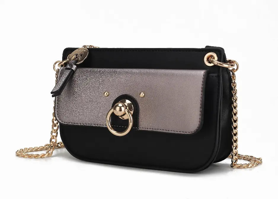 Jill Vegan Leather Women's Color Block Crossbody Bag MKF Collection by Mia K.