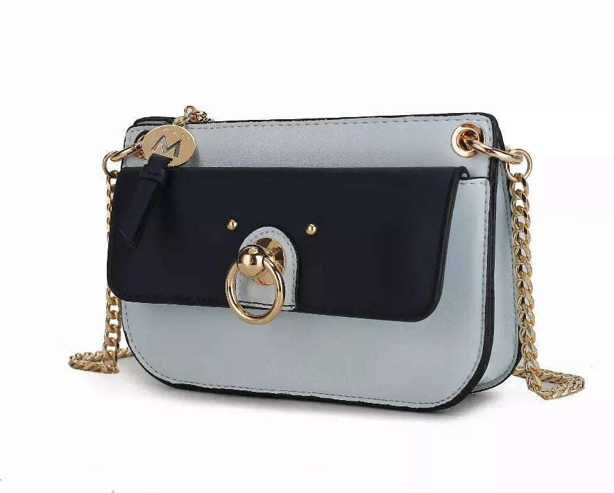 Jill Vegan Leather Women's Color Block Crossbody Bag MKF Collection by Mia K.