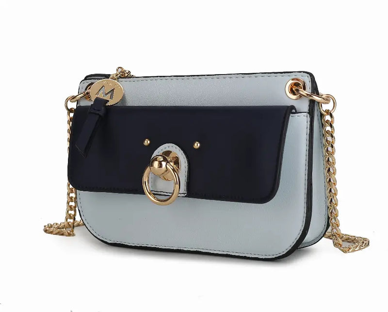 Jill Vegan Leather Women's Color Block Crossbody Bag MKF Collection by Mia K.