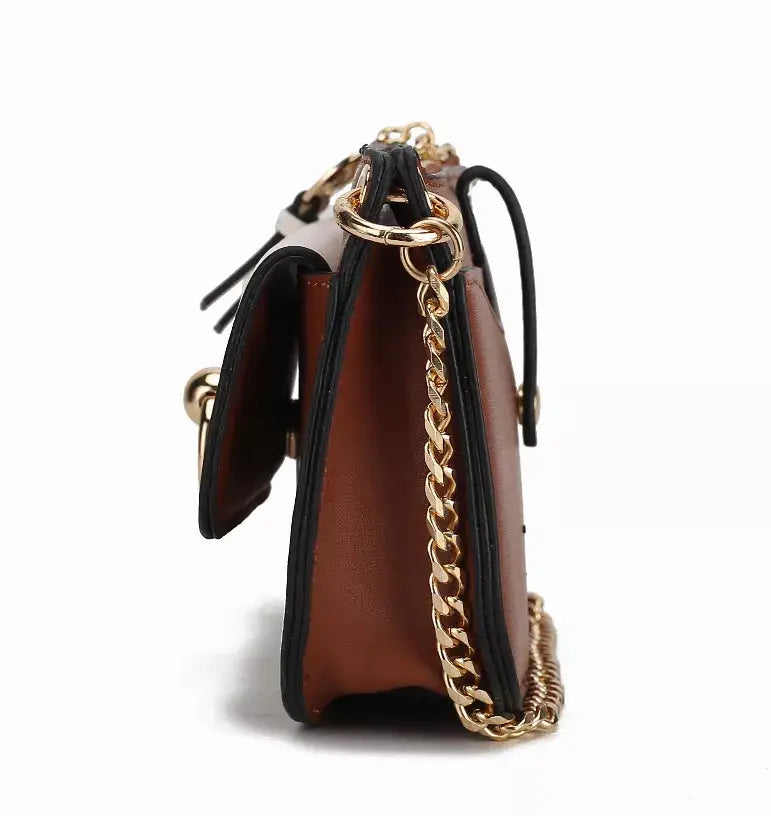 Jill Vegan Leather Women's Color Block Crossbody Bag MKF Collection by Mia K.