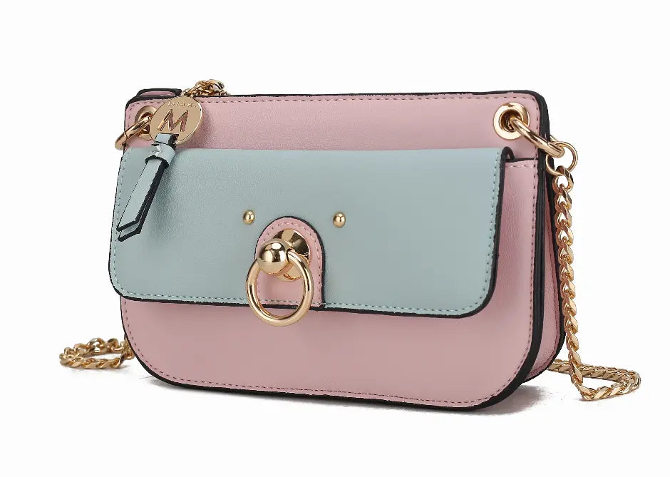 Jill Vegan Leather Women's Color Block Crossbody Bag MKF Collection by Mia K.