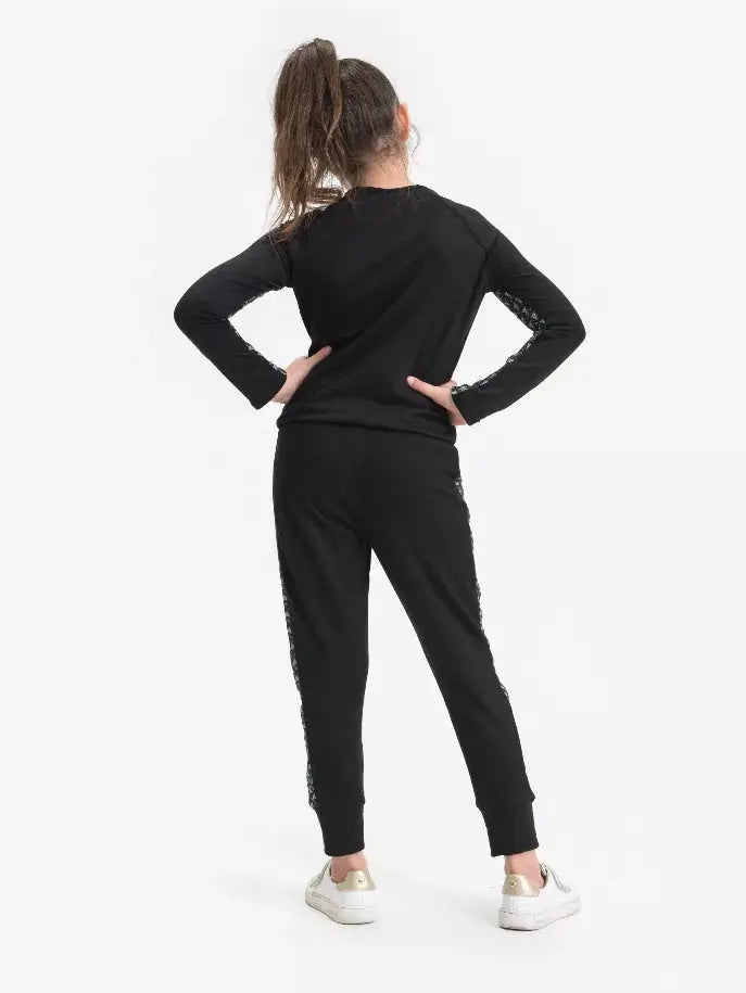 Jogger Ft Jacquard Print Insert Little Mass