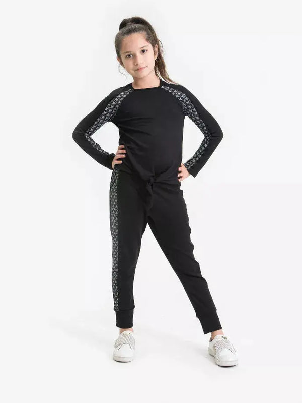Jogger Ft Jacquard Print Insert Little Mass