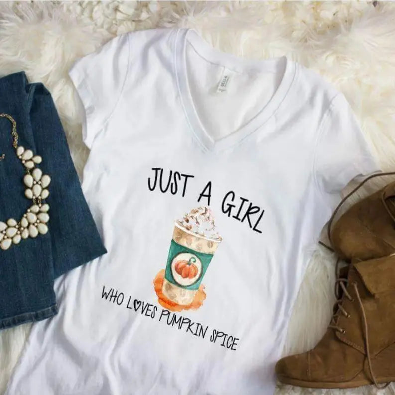 Just a Girl Who Loves Pumpkin Spice Shirt Dream Team Designs