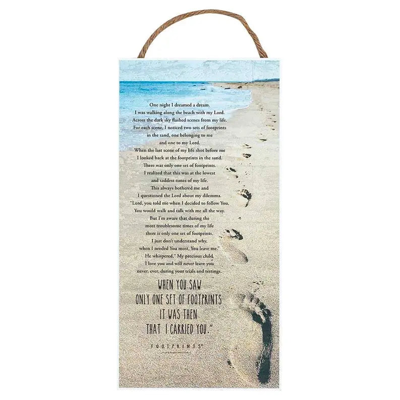 Jute Hanging Footprints Plaque Dicksons Inc