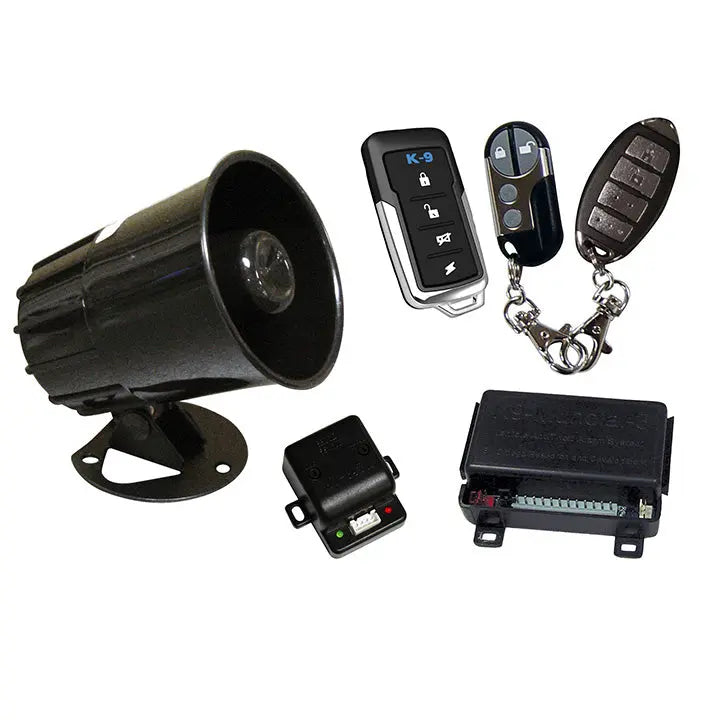 K-9 Car Alarm With Keyless Entry - Includes 3 Different Transmitter Designs! Excalibur Alarms