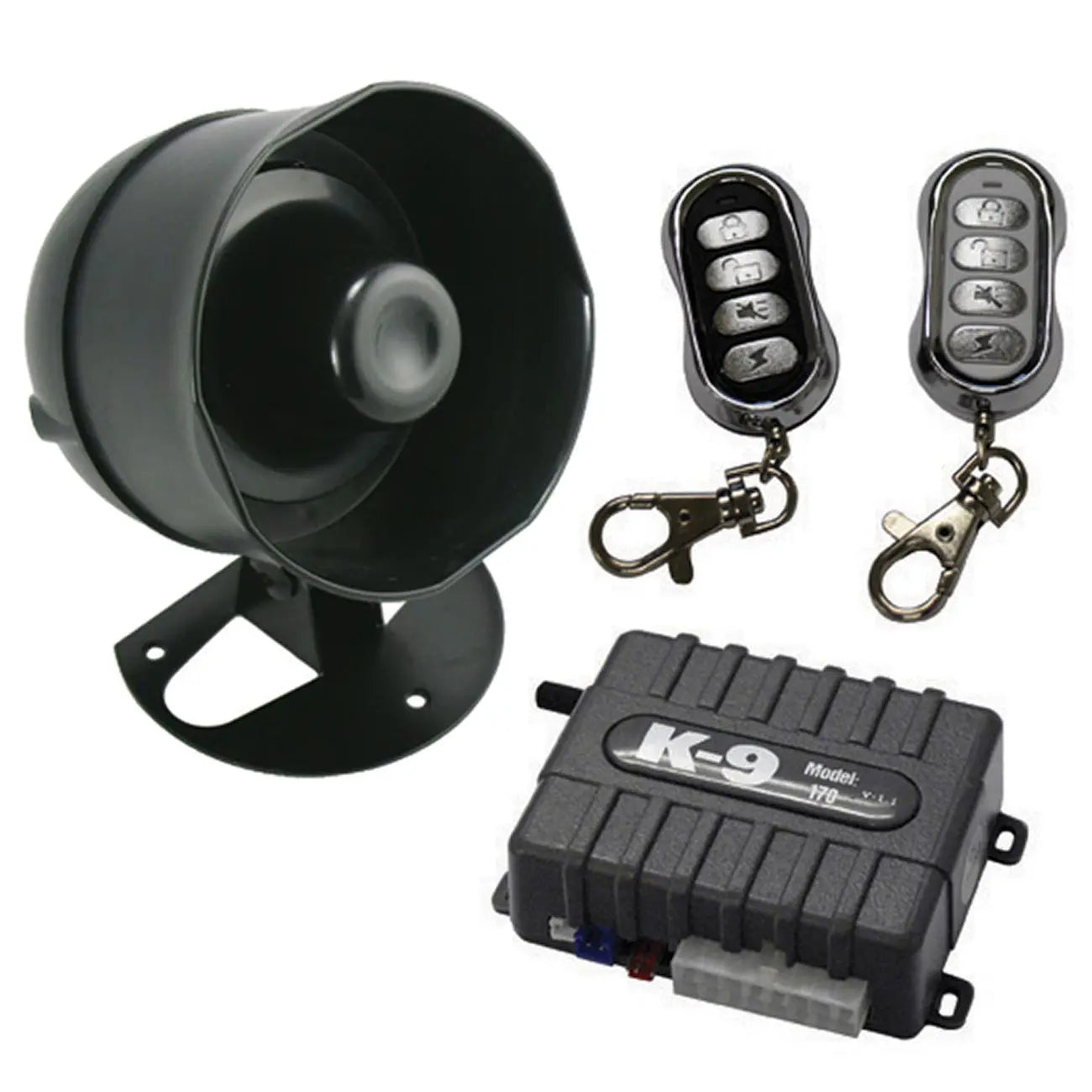 K-9 Car Alarm With (2) 4-button Remotes Excalibur Alarms