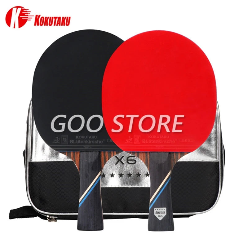 KOKUTAKU Racket 4/5/6 Star Carbon Table Tennis Racket ITTF Professional KOKUTAKU Ping Pong Bat Paddle