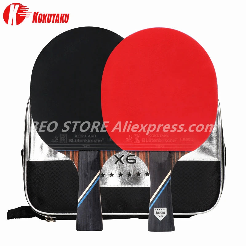 KOKUTAKU Racket 4/5/6 Star Carbon Table Tennis Racket ITTF Professional KOKUTAKU Ping Pong Bat Paddle