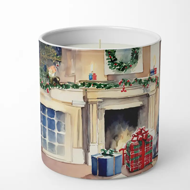 Karelian Bear Dog Cozy Christmas Decorative Soy Candle Caroline's Treasures