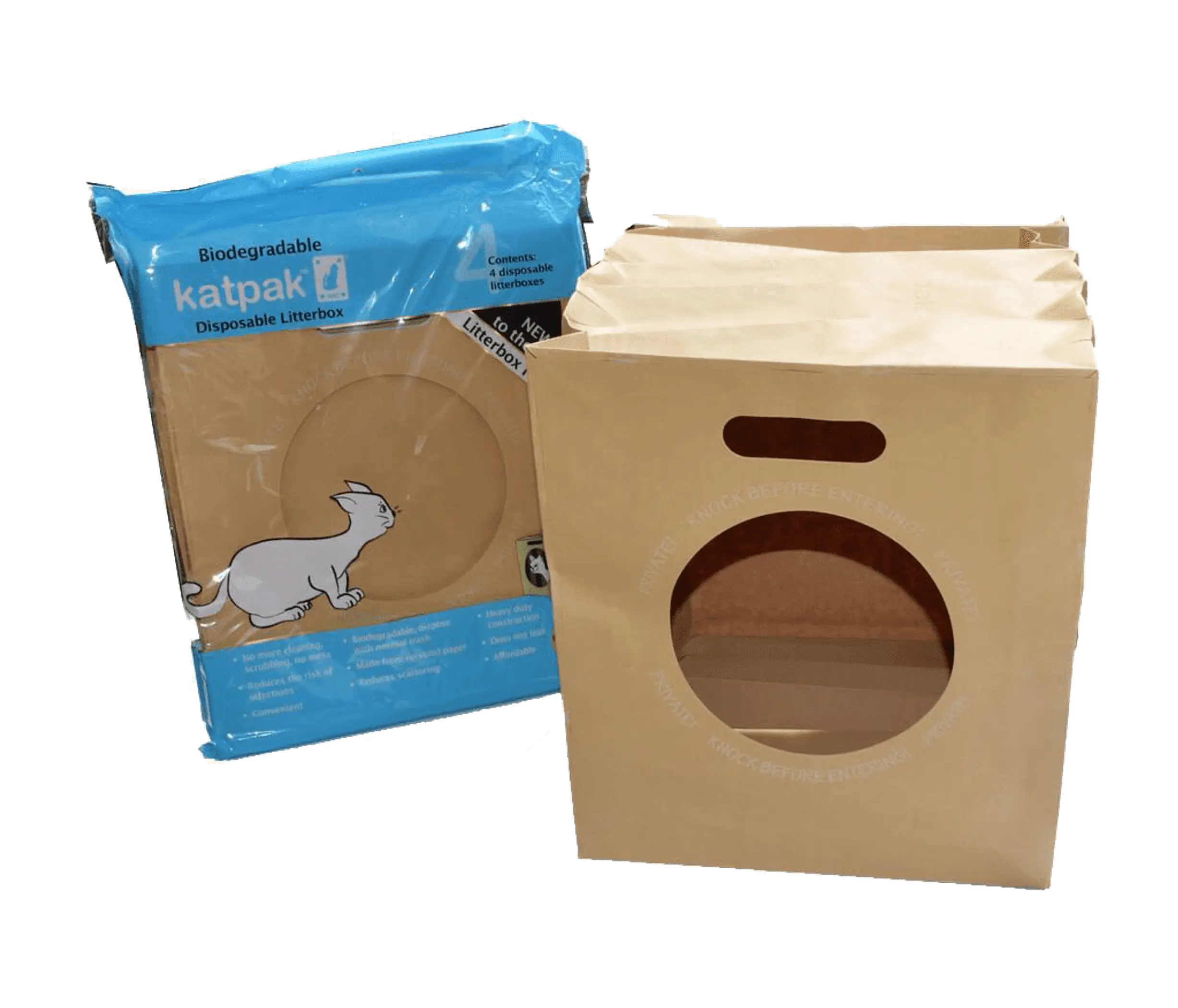 KatPak Biodegradable Litter Box - 4 Pack The Green Pet Shop