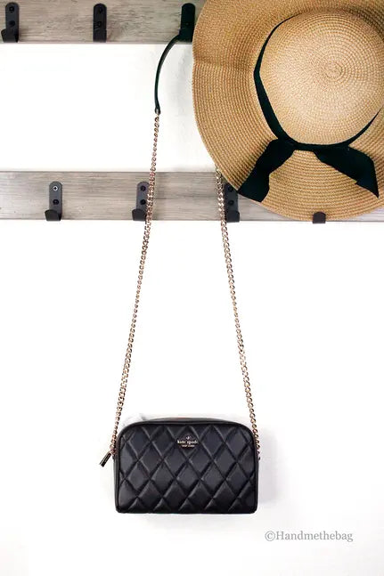 Kate Spade Carey Mini Black Quilted Camera Crossbody Bag JV Deals