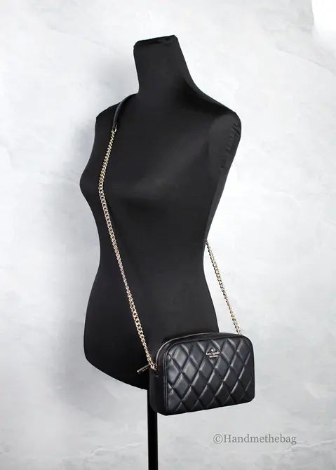 Kate Spade Carey Mini Black Quilted Camera Crossbody Bag JV Deals
