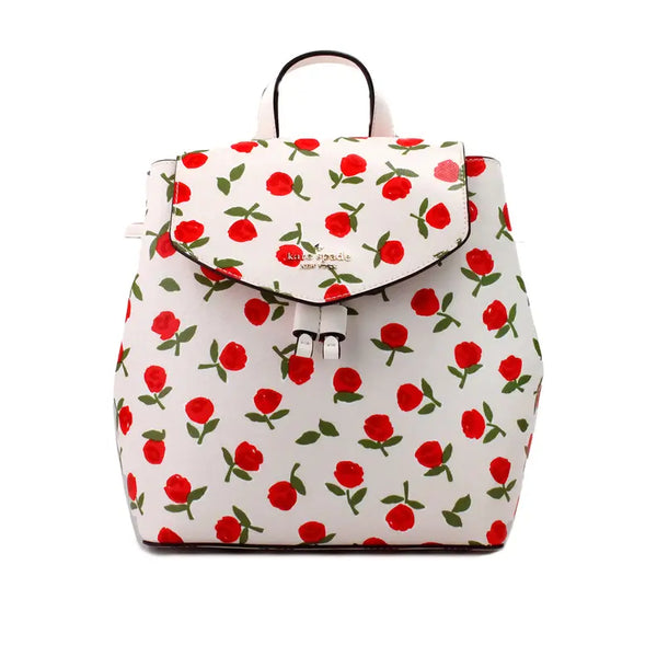 Kate Spade Lizzie Medium Festive Rosette Leather Flap Backpack JV Deals