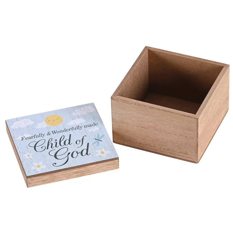 Keepsake Box Child Of God Blue MDF 4x4 Dicksons Inc