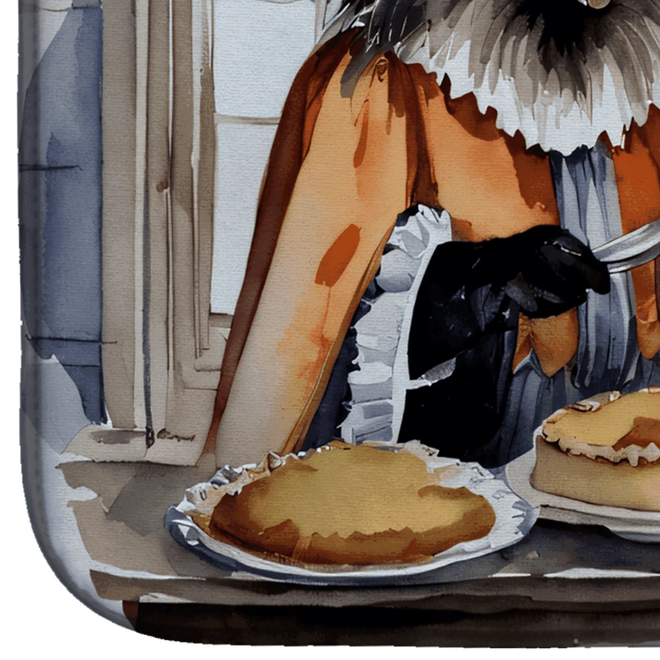 Keeshond Fall Kitchen Pumpkins Dish Drying Mat Caroline's Treasures