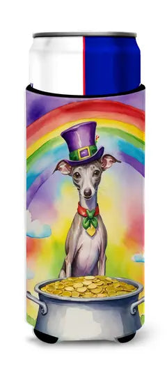 Keeshond St Patrick's Day Hugger for Ultra Slim Cans Caroline's Treasures