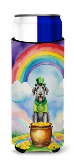 Keeshond St Patrick's Day Hugger for Ultra Slim Cans Caroline's Treasures
