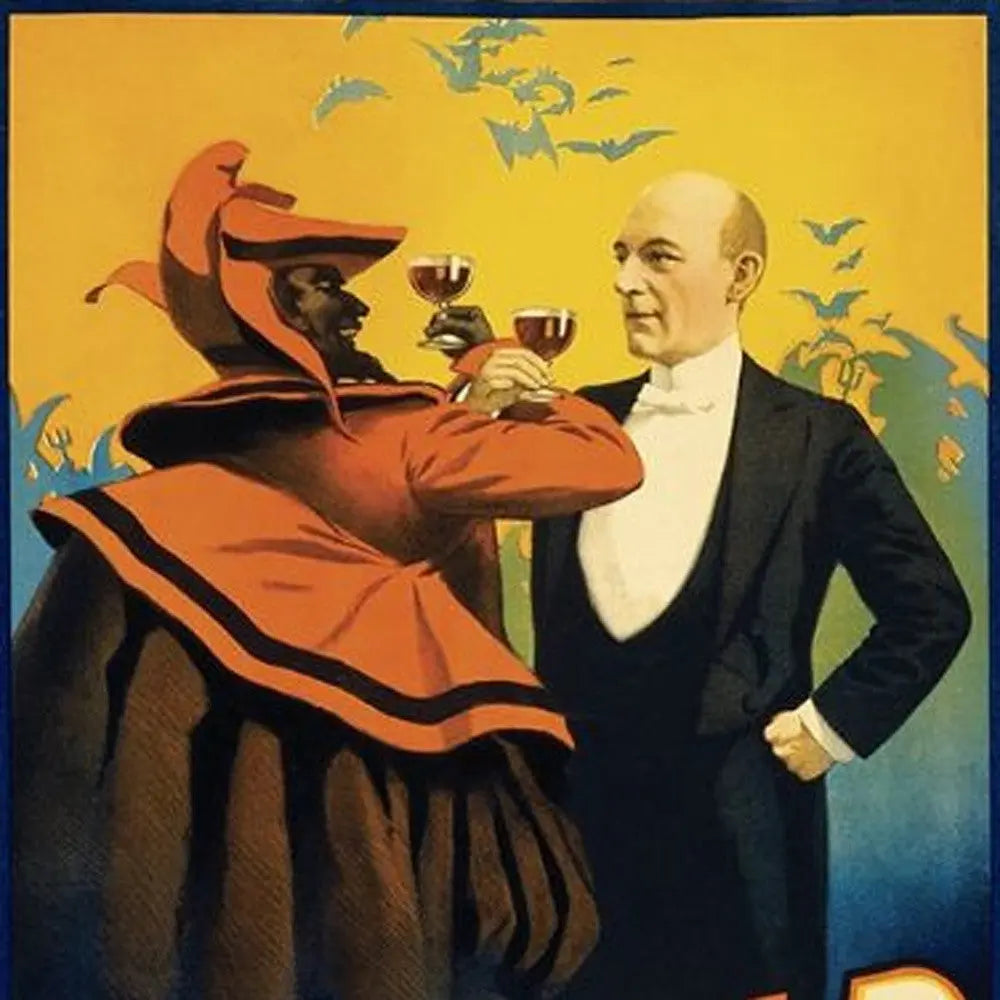 Kellar Drinks With The Devil Vintage Magic Unframed Print Wall Art - GreatEagleInc