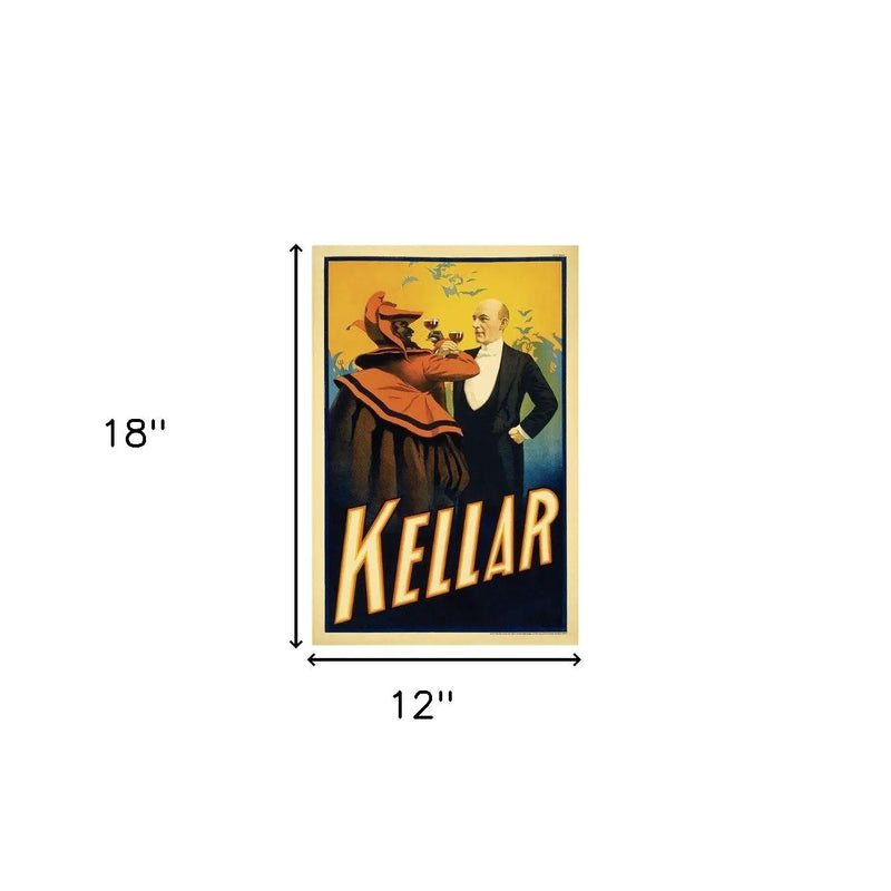 Kellar Drinks With The Devil Vintage Magic Unframed Print Wall Art - GreatEagleInc