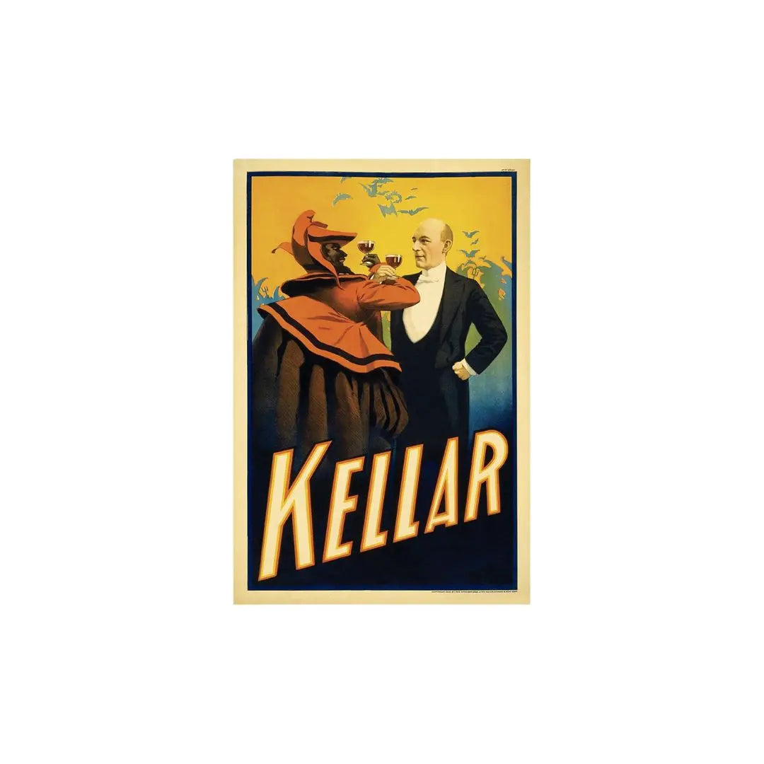 Kellar Drinks With The Devil Vintage Magic Unframed Print Wall Art - GreatEagleInc