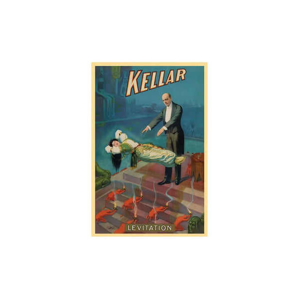 Kellar Levitation Vintage Magic Unframed Print Wall Art - GreatEagleInc
