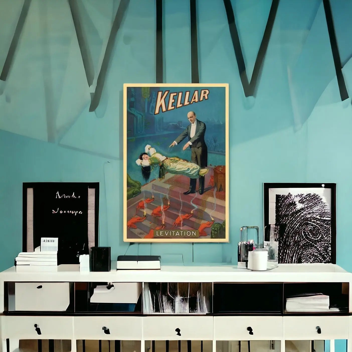 Kellar Levitation Vintage Magic Unframed Print Wall Art - GreatEagleInc