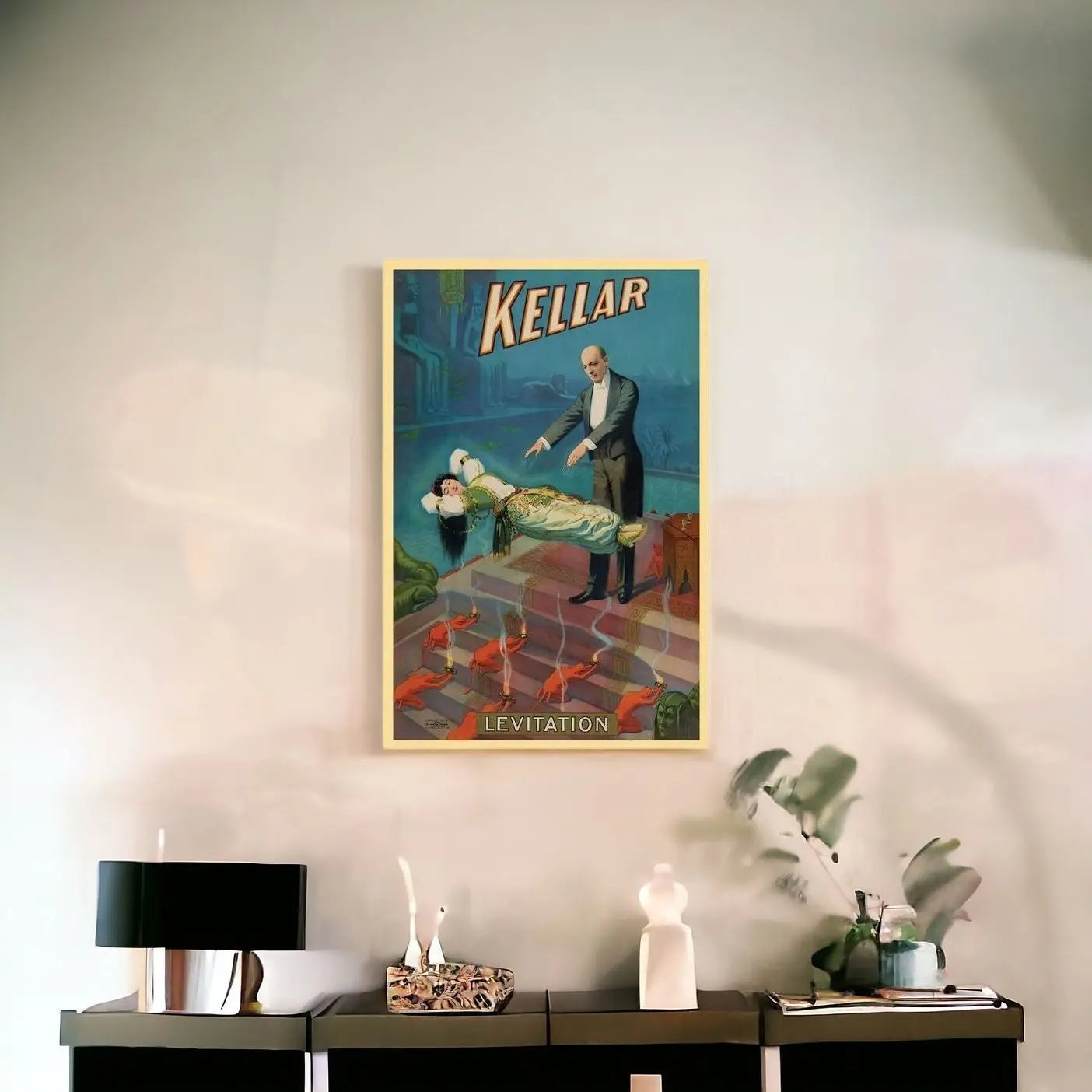 Kellar Levitation Vintage Magic Unframed Print Wall Art - GreatEagleInc