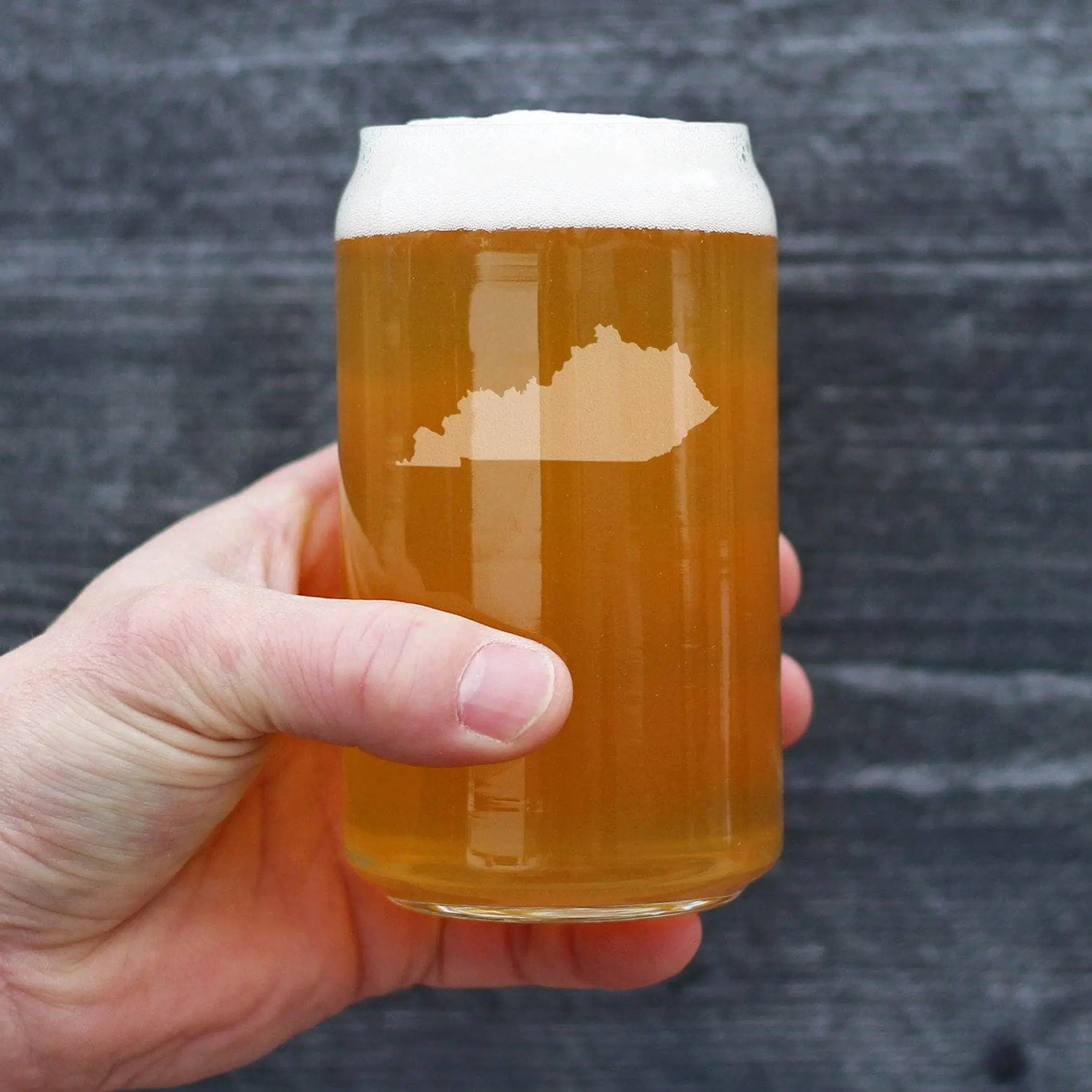 Kentucky Outline Beer Can Pint Glass - Kentuckers Gifts Bevvee