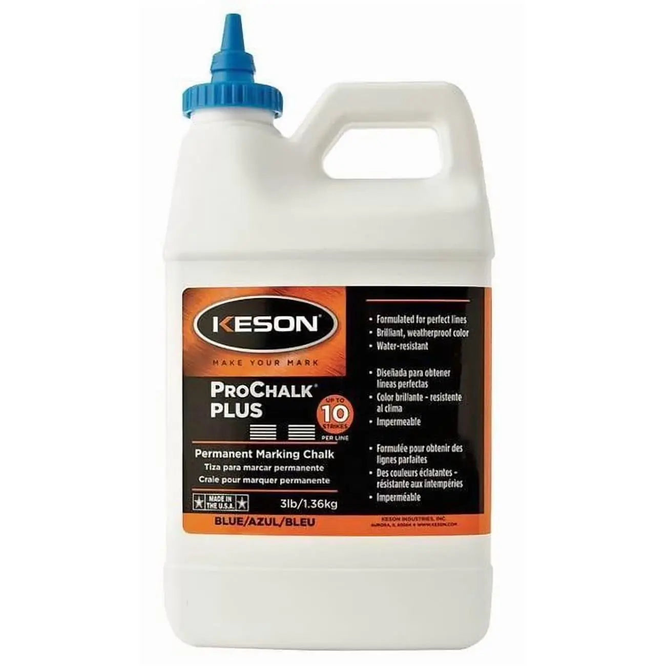 Keson Prochalk Permanent Waterproof Chalk Dye (3 Lbs.) - Blue KESON