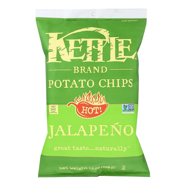 Kettle Brand - Potato Chips Jalapeno - Case Of 9 - 13 Oz Kettle Brand