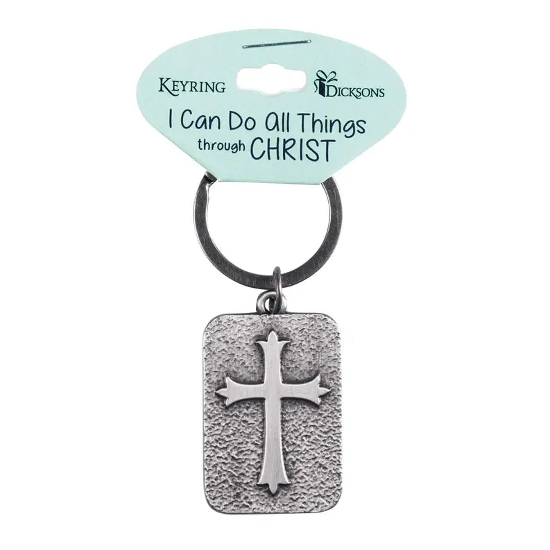 Keyring Cross I Can Do All Things Dicksons Inc