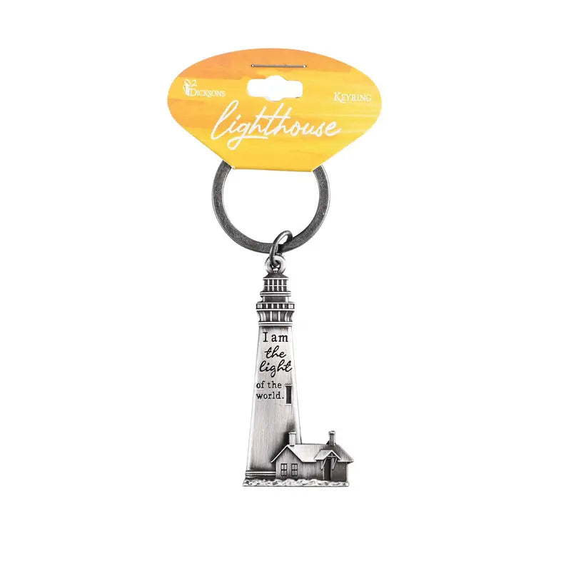 Keyring Lighthouse John 8:12 Dicksons Inc